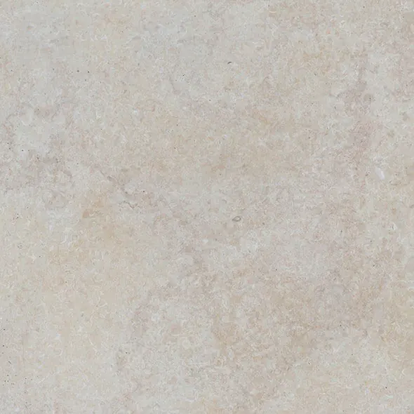 Detalhe da tonalidade bege clara e dos veios naturais do Travertino Egípcio